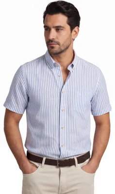 Produktbild von Blau gestreiftes Hemd Ledub Modern Fit