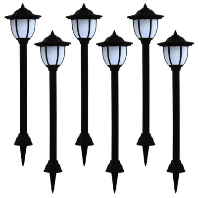 Obrázek produktu pro Zahradní solární lampy 6 ks LED černé
