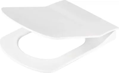 Productafbeelding van Deska voor toiletpot, model Anemon SLIM, van duroplast, met chroomkleurige scharnieren