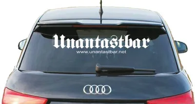 Produktbild von Unantastbar - Classic, Heckscheibenaufkleber Größe: 60x12cm