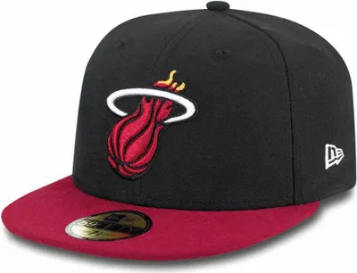 Produktbild von New Era 59 Fifty Miami Heat Black / Red 7 1/4