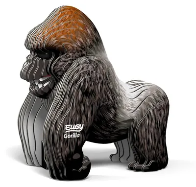 Produktbild von 3D-Puzzle – Gorilla – Pappaufbaukasten – Für Kinder und Erwachsene