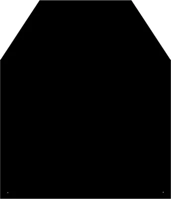 Produktbild von Funkenschutz Stahlbodenplatte Schwarz Sechseck 120 x 100 cm