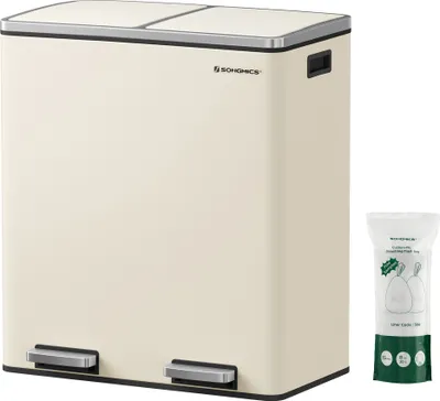 Produktbild von SONGMICS Mülleimer Mülltrennsystem, mit 2 Fächern, 2 x 30 L, Küche
