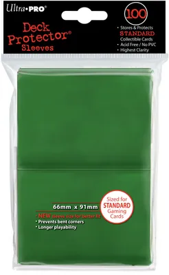 Image de UP Deck Protector Sleeves Green (100 ct.)