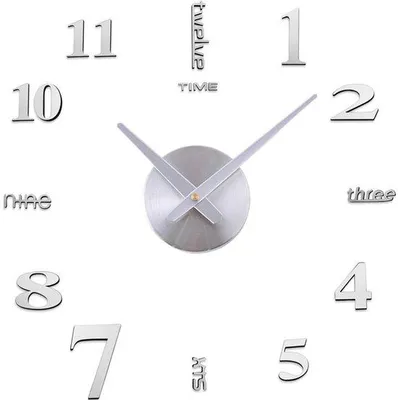 Image de Horloge murale métallique Silent 3D, grand format, pour la maison, le bureau, la cuisine, la chambre, le salon ou la décoration d'hôtel