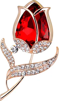 Produktbild von Damenmode Strass Glas Tulpe Blume Brosche Pin Hochzeit Party Schmuck Geschenk