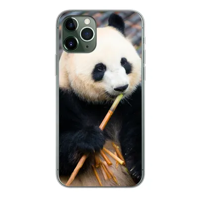 Produktbild von MuchoWow® Handyhülle Schutzhülle Hülle für iPhone 11 Pro Großer Panda - Bambus - Blätter Silikon Softcase Handy Hülle - Handy