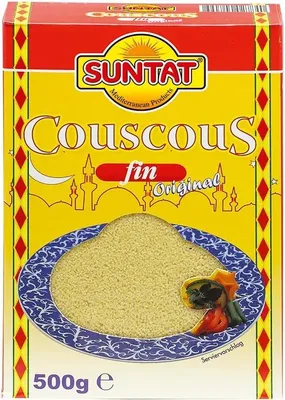 Produktbild von Suntat Couscous, fein, 500 g – Vielseitiger Hartweizengrieß für mediterrane und orientalische Gerichte