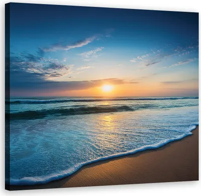 Produktbild von Leinwandbild Wasser Natur Meer 40x40 Feeby Blau bild für die wand bereit zum aufhängen