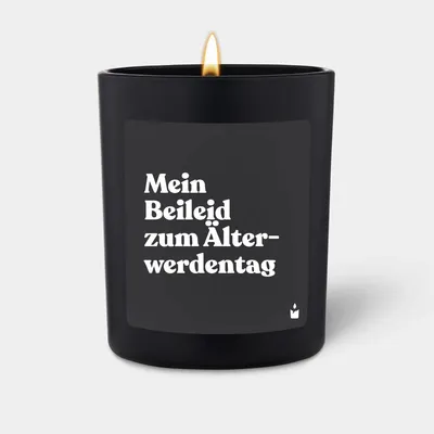 Produktbild von ChattyCandles Duftkerze Flowery Mein Beileid zum Älterwerdentag