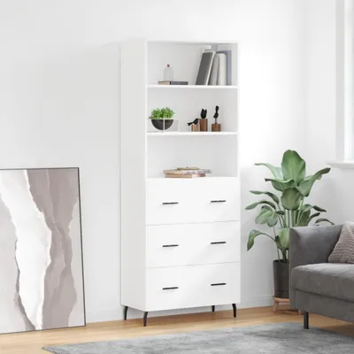 Produktbild von vidaXL Highboard Weiß 69,5x34x180 cm Holzwerkstoff