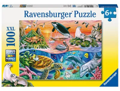 Produktbild von 100 Teile Ravensburger Kinder Puzzle XXL Bunter Ozean 10681
