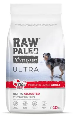 Zdjęcie produktu dla RAW PALEO Ultra Medium&Large Adult Beef - sucha karma dla psów - 10 kg