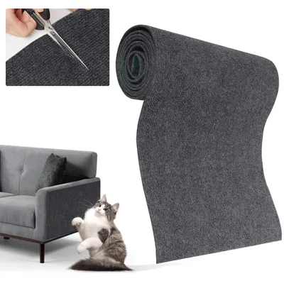 Produktbild von Yokuni Kratzmatte Katze, 200cmx40cm Selbstklebend Kratzteppich Wand Kratzmatte für Katzen Katzenkratzwand Kratzbretter Wand DIY Climbing Cat Scratcher