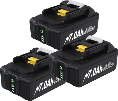 Obrázek produktu pro Baterie BL1830 pro Makita 18V LXT, Li-Ion 18650 7000 mAh, náhradní baterie kompatibilní s BL1860/LXT400/3B, modrá barva
