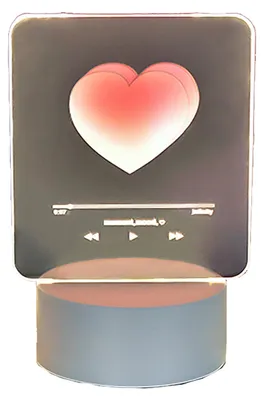 Image de Lampe de chevet 3D, design en forme de cœur, lampe d'ambiance, décoration, idéale pour une chambre, un salon, un bureau ou une chambre d'enfant