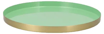 Immagine prodotto di Vassoio da portata Marrakesh rotondo alla menta alto 33 cm | Decorazione da tavolo per la cucina e la camera da letto | Piatto per candele come decorazione primaverile per il soggiorno o la decorazione
