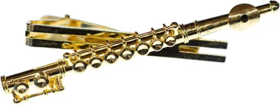 Produktbild von Querflöte Krawattennadel KrawattenhalterMiniblings Flötist Musik gold + Box