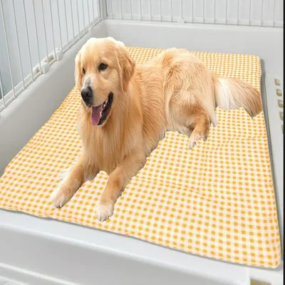 Produktbild von Hunde- und Katzenbett warm weich waschbar Orange 40 x 50 cm