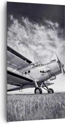 Produktbild von Bild auf Leinwand - Leinwandbild - Einteilig - Flugzeug An-2 Schwarzweiß - 65x120cm - Wand Bild - Wanddeko - Wandbilder - Leinwanddruck - Bilder - Wanddekoration - Leinwand bilder - PA65x120-4363