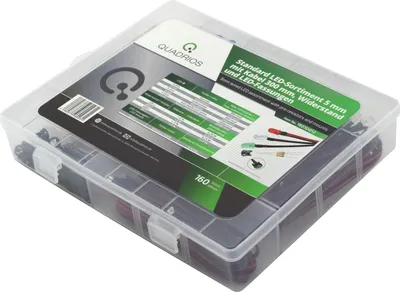 Produktbild von Quadrios LED-Sortiment Rot, Grün, Gelb, Blau, Kaltweiß, Warmweiß 20 mA 3.0 V (1801O012)