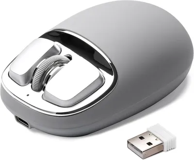 Image de Souris sans fil, souris tri-mode 2,4 GHz/USB-C/Bluetooth, balayage optique 4800 DPI, 6 niveaux de réglage, souris personnalisable pour ordinateur portable/PC/Mac/iPad