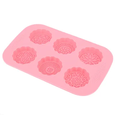 Zdjęcie produktu dla 6 szczelin DIY Mooncake Mold Forma do robienia mydła z ciasta i lodów