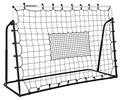 Produktbild von Fußball-Rückprallnetz, 4' x 6' - Verstellbarer Stahlrahmen