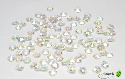 Produktbild von 10 x 100 Dekosteine Diamanten 12mm, Farbe:Klar / Iris