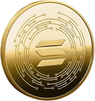 Productafbeelding van Solana munt - Crypto-munten - Favoriete Solana-munt - Fysieke herdenkingskoken met acryldoos