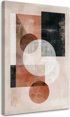 Produktbild von Leinwandbild Abstrakte Geometrie 40x60 Feeby Beige bild für die wand bereit zum aufhängen