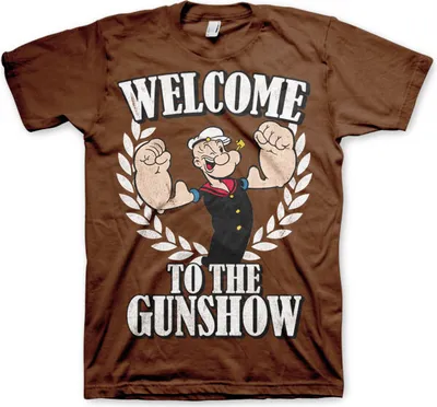 Produktbild von Popeye - Welcome To The Gunshow T-Shirt - Medium - Brown