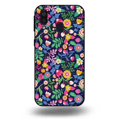 Produktbild von Smartphonica Handytasche passend für Samsung Galaxy A40 mit Blumendruck - TPU Back Cover Case Blumendesign