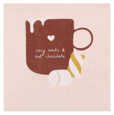 Immagine prodotto di Räder Cocktailserviette 25x25cm cosy socks & chocolate