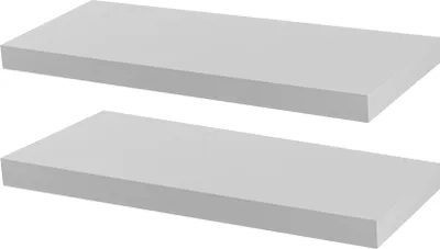 Produktbild von Moderne schwebende Wandregale – 60 cm – Weiß – 2er-Pack