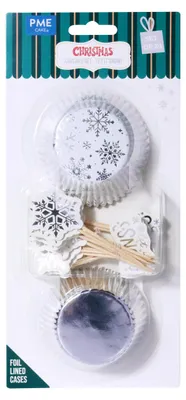 Immagine prodotto di Set di decorazioni natalizie per teglie e cupcake "Che nevicino" (24 pezzi)