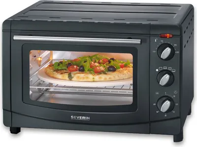 Produktbild von Mini Backofen Severin 20l Umluftfunktion Drehspieß 1500W Backofen Toastofen TO 2068 aus Kunststoff, schwarz Backofen Mini Backofen Klein Mini Backofen Backofen Toastofen