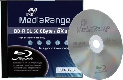 Produktbild von 3 MediaRange Bluray Rohlinge BD-R 50GB 6x Jewelcase