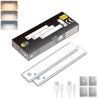 LED-Kastleuchte mit Bewegungsmelder, 20 cm, 2 Stück, magnetisch