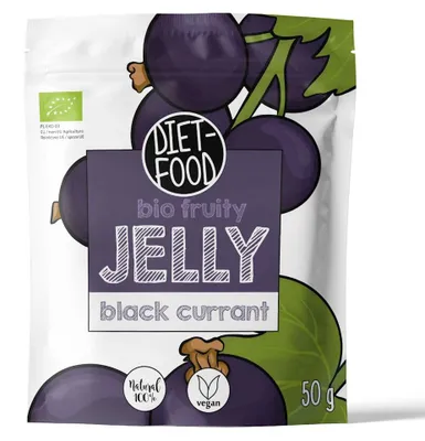 ŻELKI CZARNA PORZECZKA BEZ ŻELATYNY BIO 50 g - DIET-FOOD