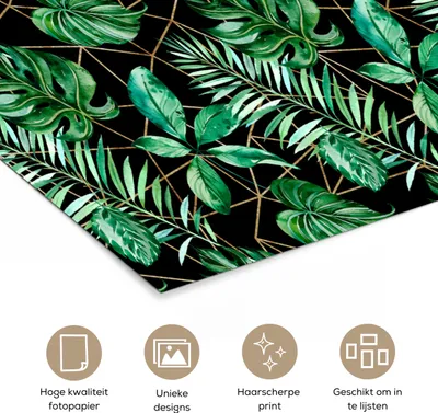 Produktbild von MuchoWow® Poster Blätter - Grün - Abstrakt 80x120 cm - Papierdruck