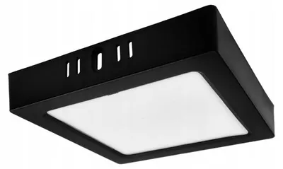 Zdjęcie produktu dla Lampa Spot natynkowy czarny 17 cm LED 12W kwadratowy 4000K neutralny Downlight Ecolight EC20476