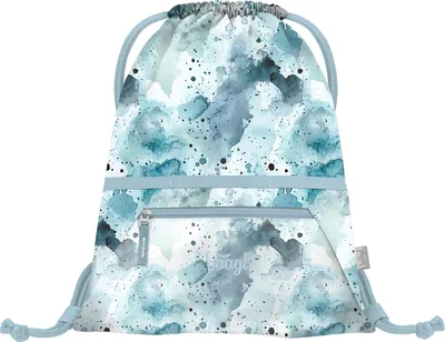 Image de Sac de sport Baagl pour filles, sac à fermeture éclair, idéal pour l'école et le sport - Couleur : Bleu glacier
