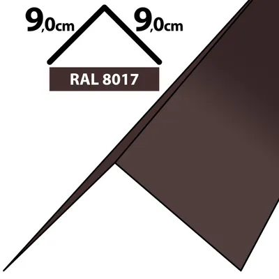 Produktbild von 2m Winkelblech Kantblech Kante Blechwinkel pulverbeschichtetes 0,5mm Zuschnitt 18cm RAL-8017 Braun