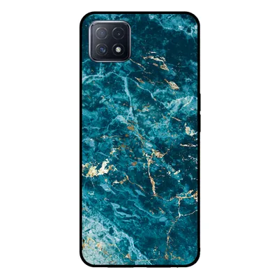 Zdjęcie produktu dla Smartphonica Etui na telefon do OPPO A53 5G / A72 5G / A73 5G z marmurowym nadrukiem - Etui z TPU z marmurowym wzorem - Niebieski