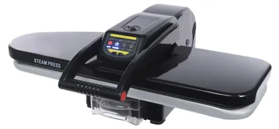 Obrázek produktu pro Digitální parní žehlicí lis, několik nastavení pro různé druhy látek, funkce výdeje páry, černý