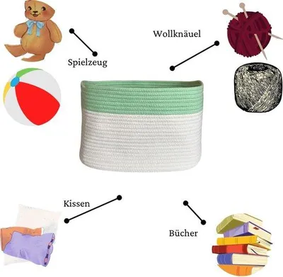Image de Panier tissé pour ranger coussins, couvertures, jouets, articles de décoration intérieure et objets de décoration