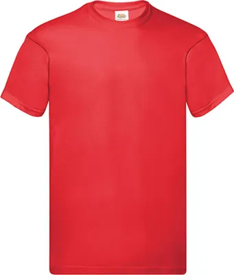 Image de Fruit of the Loom 61-082-0 | T-shirt original pour hommes - couleur : Red - taille : XL