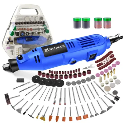 Image de Kit multifonctionnel de ponceuse et graveuse rotative - Ponceuse et graveuse électrique - 252 accessoires - Mini perceuse pour découper, poncer, polir et graver - 240 V